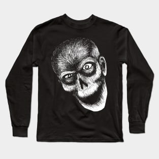 Ghostly Zombie White Long Sleeve T-Shirt